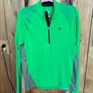 Pearl Izumi Green Long Sleeve Cycling Jersey